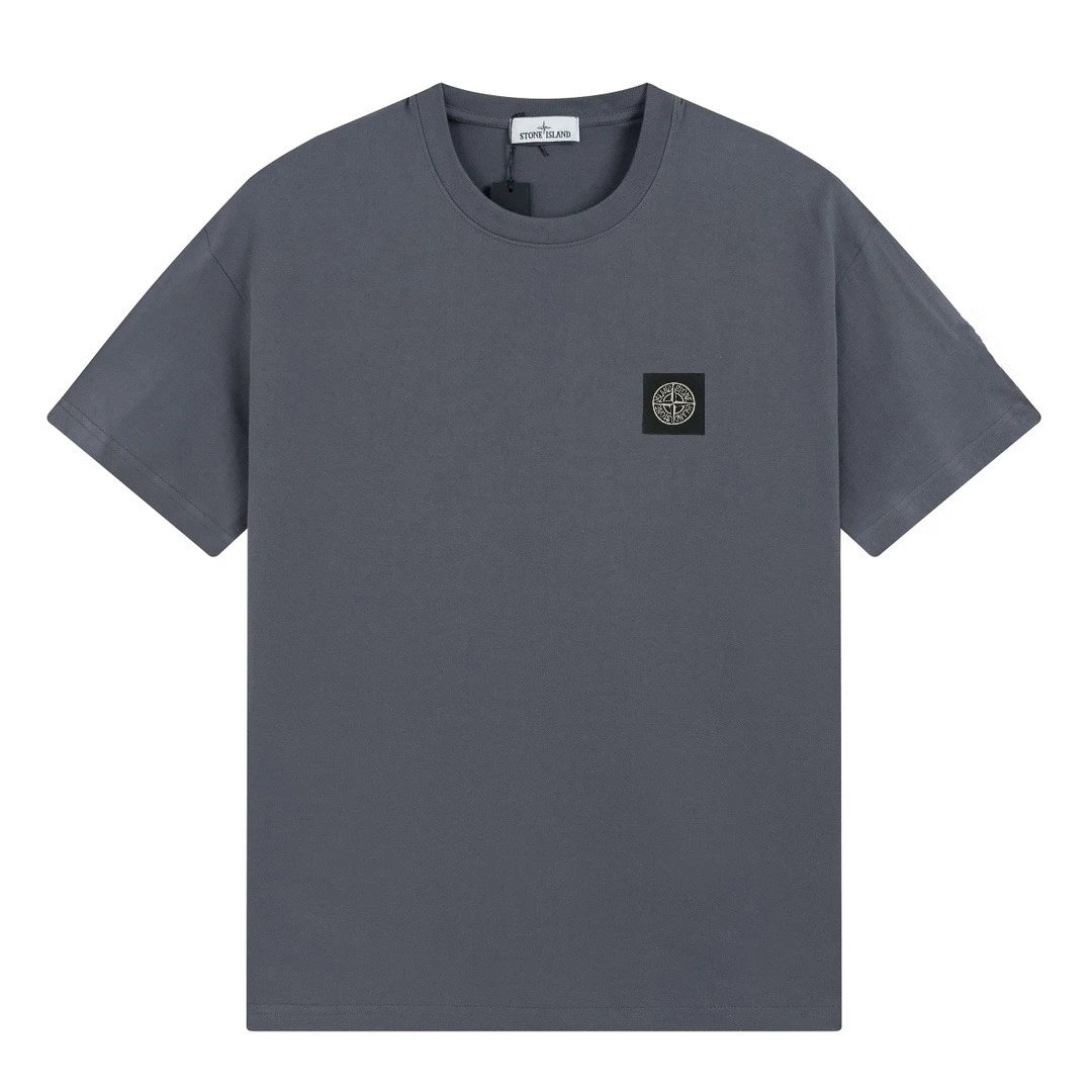 Stone Island Patch Logo Tee Slate Grey
