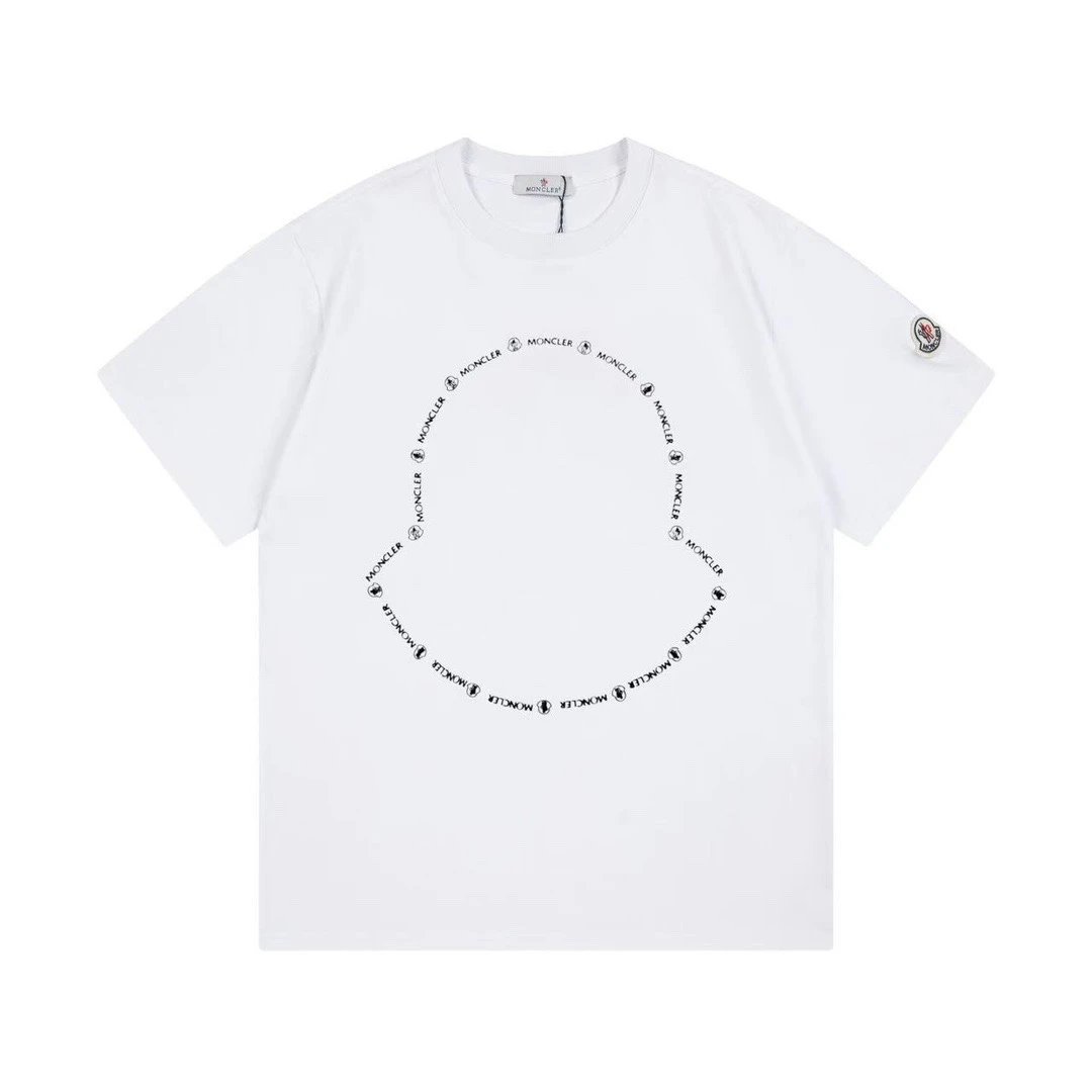 Moncler Repeat Logo Circle Tee White