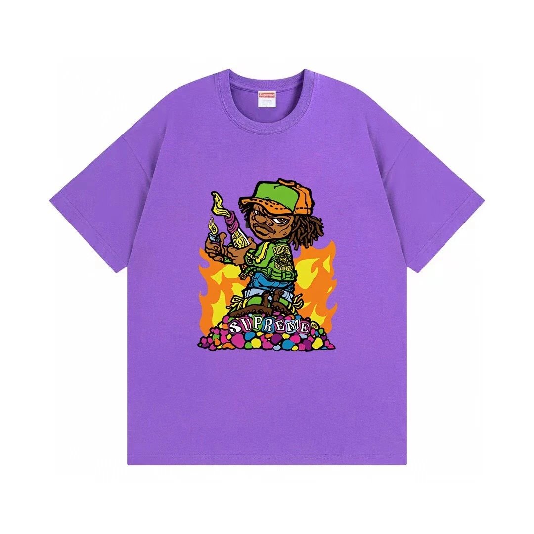 Supreme Lil Wayne Cartoon Graphic Tee Purple