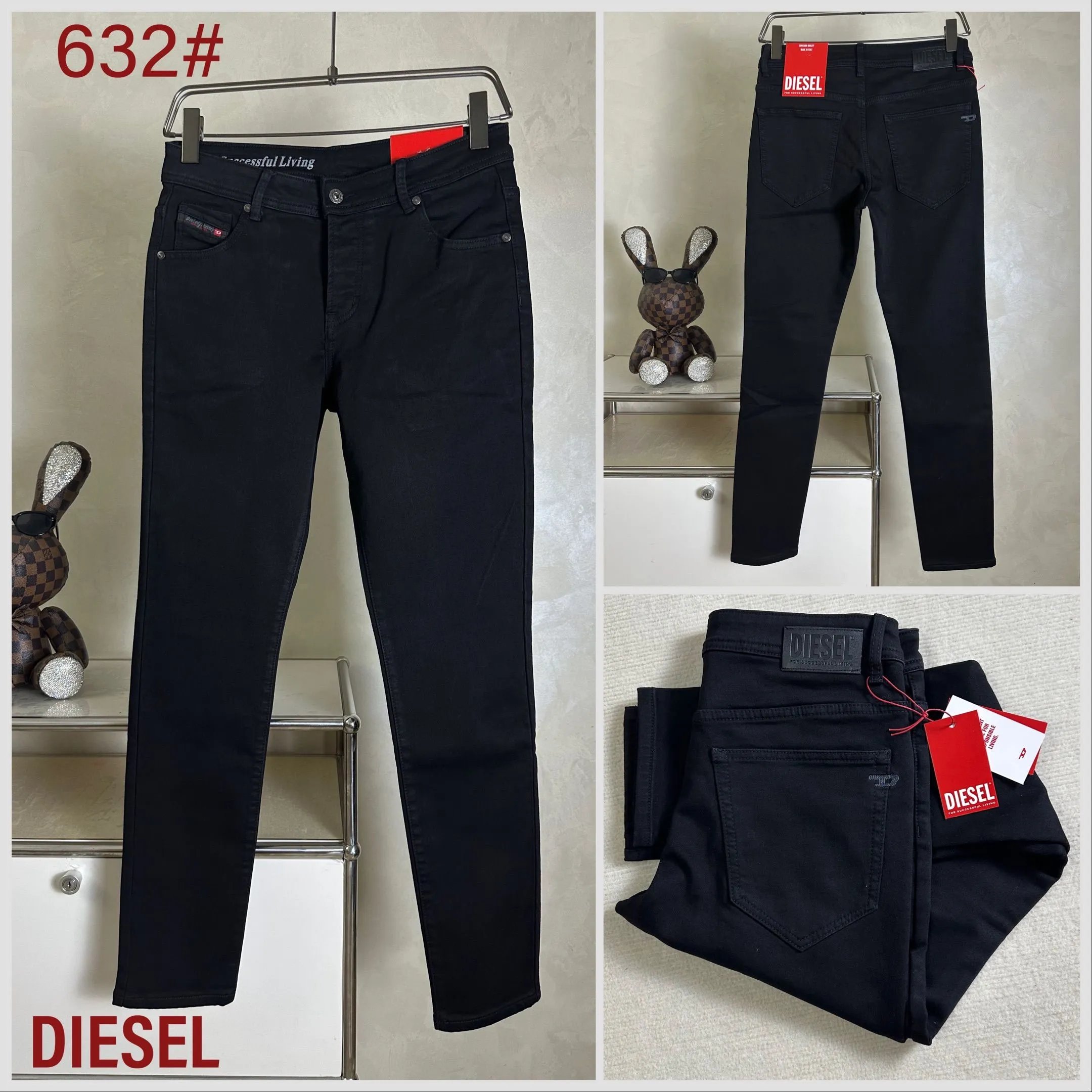 Diesel Slim Fit Jeans Black