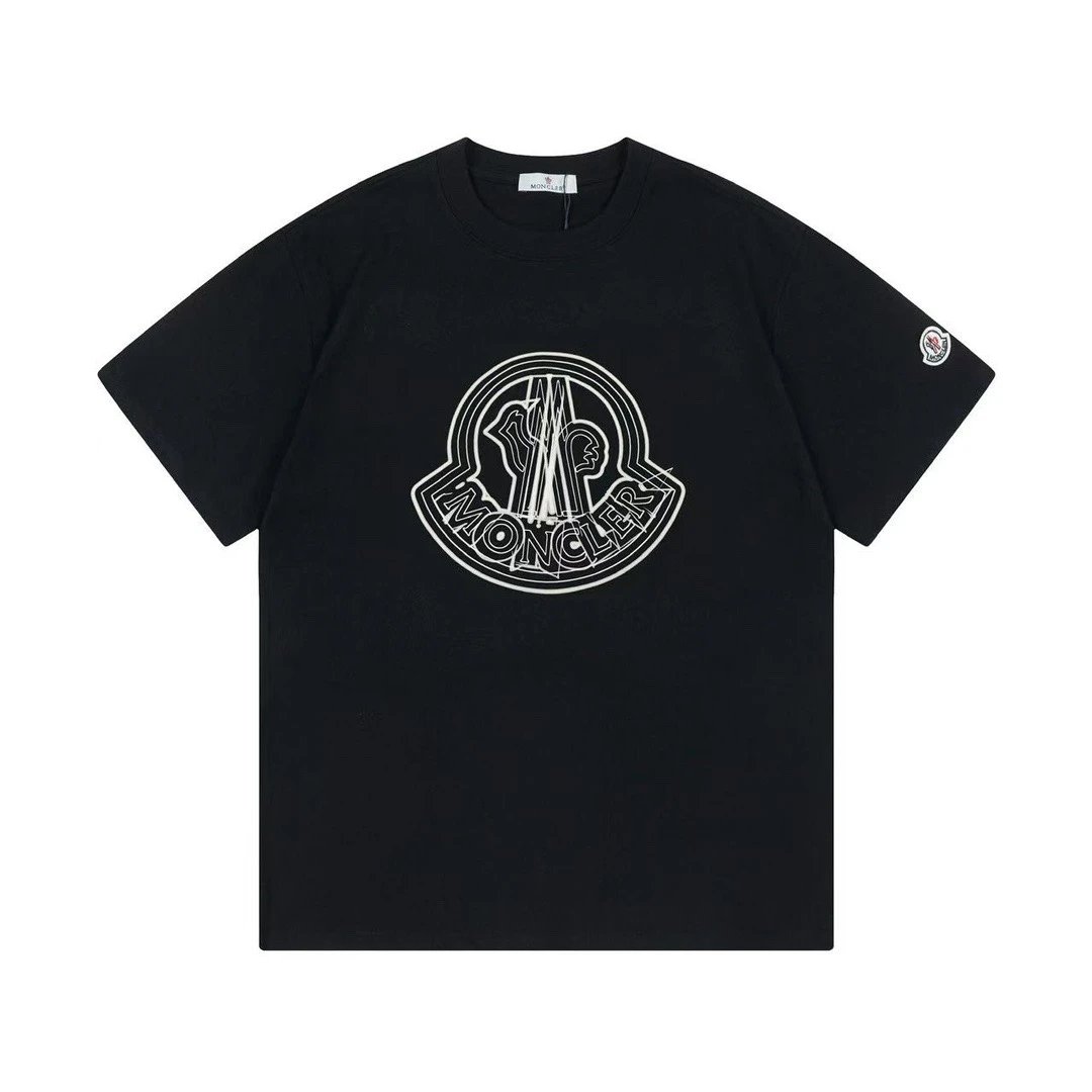 Moncler Outline Logo Tee Black