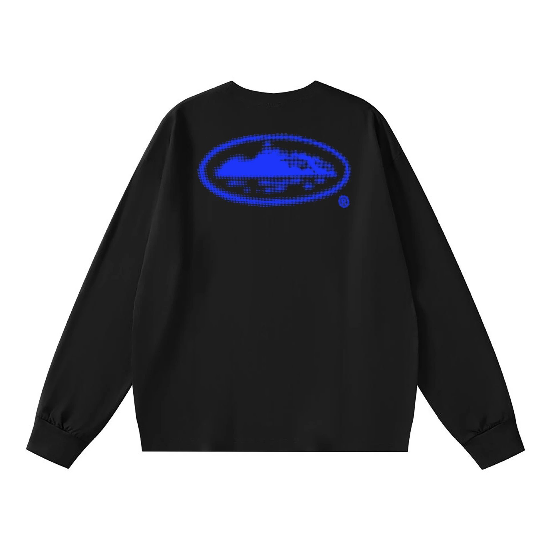 Supreme Logo Sweatshirt Black/Blue