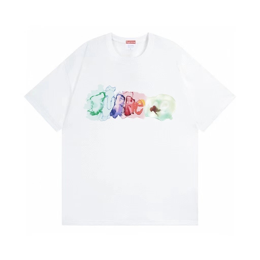 Supreme Watercolor Logo Tee White