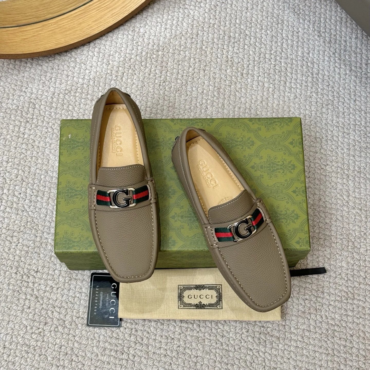Gucci Horsebit Loafer Navy Blue Leather Shoes - 9