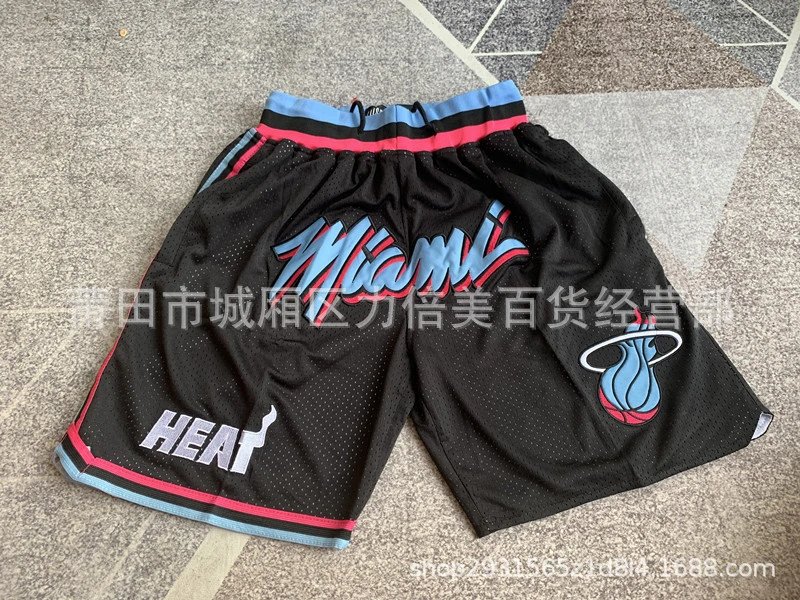 Just Don x Mitchell & Ness Miami Heat NBA Shorts Black/Blue City Edition