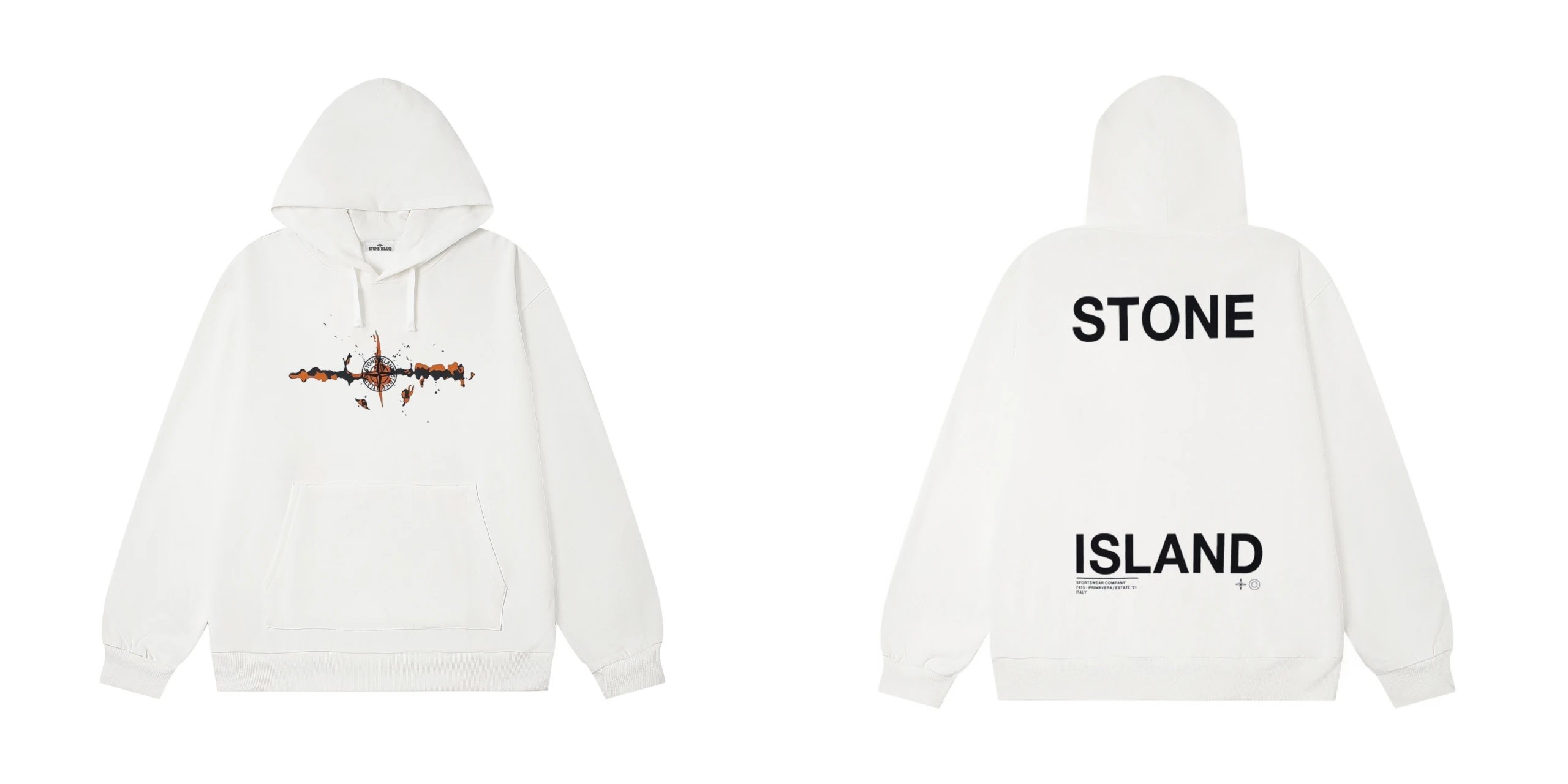 Stone Island 6415 Gauge Hoodie White