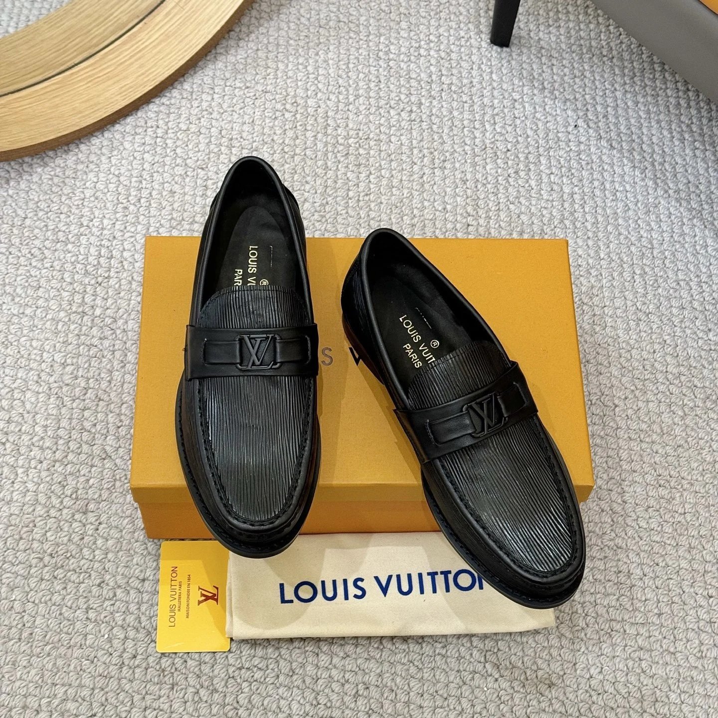 Louis Vuitton Major Loafer Black Epi Leather