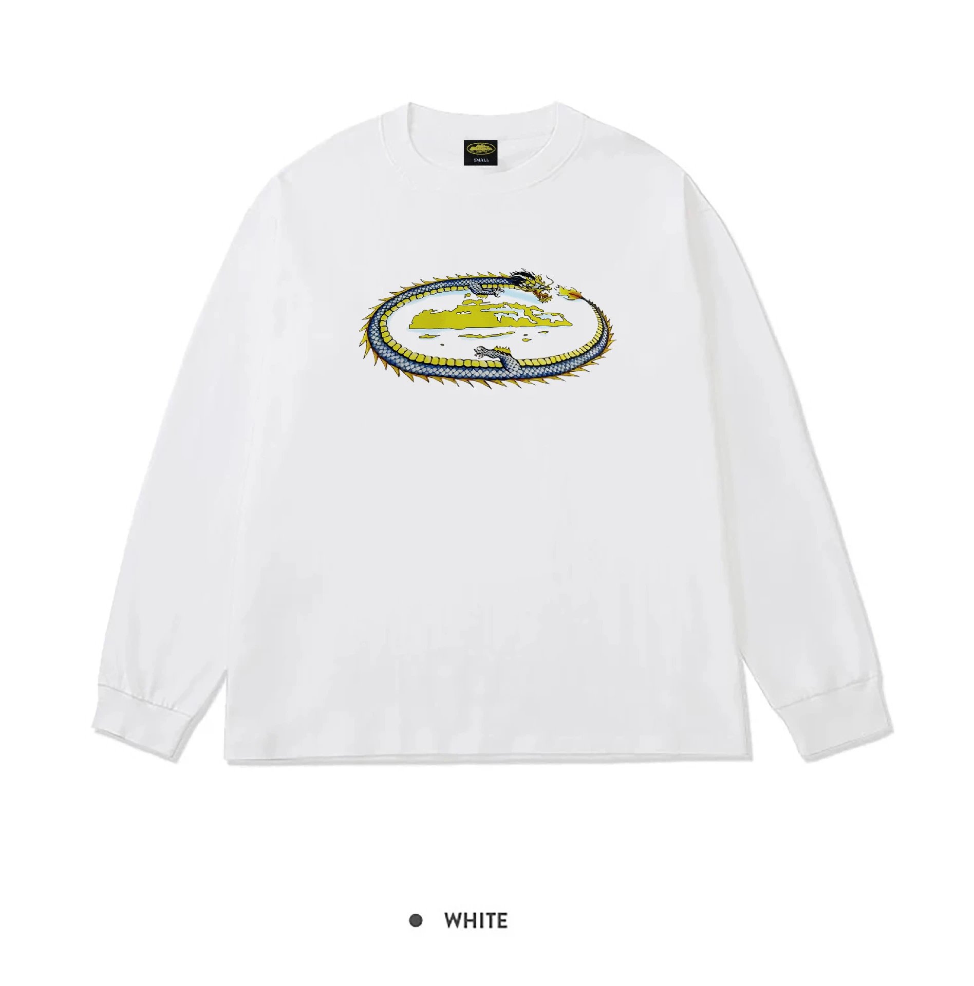 Corteiz Stacked Logo Long Sleeve T-Shirt White - 10