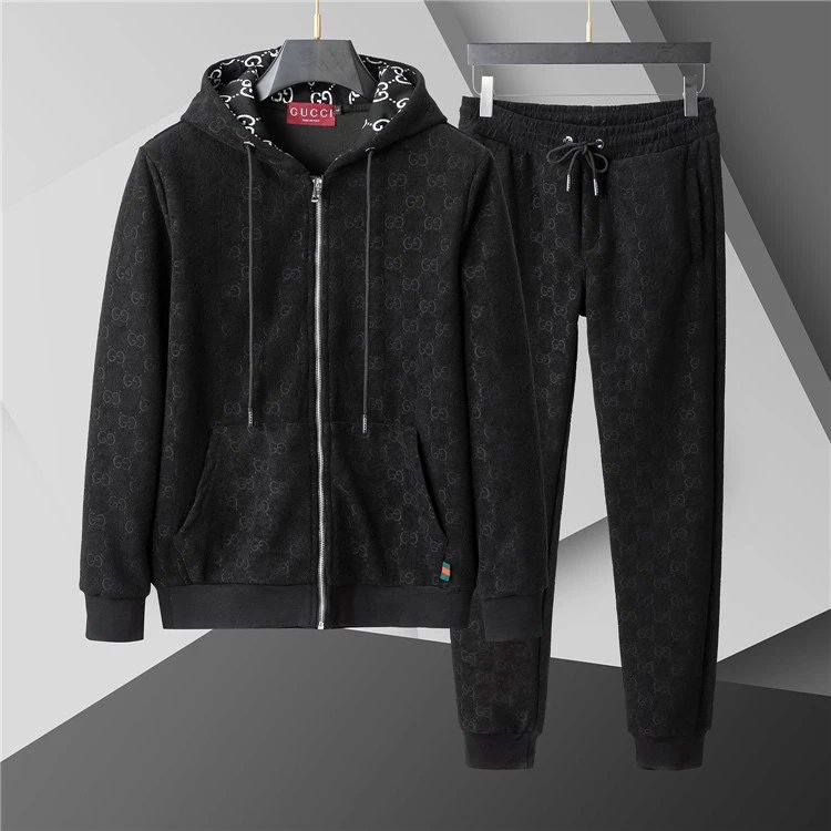Gucci Hoodie Pants Set Black