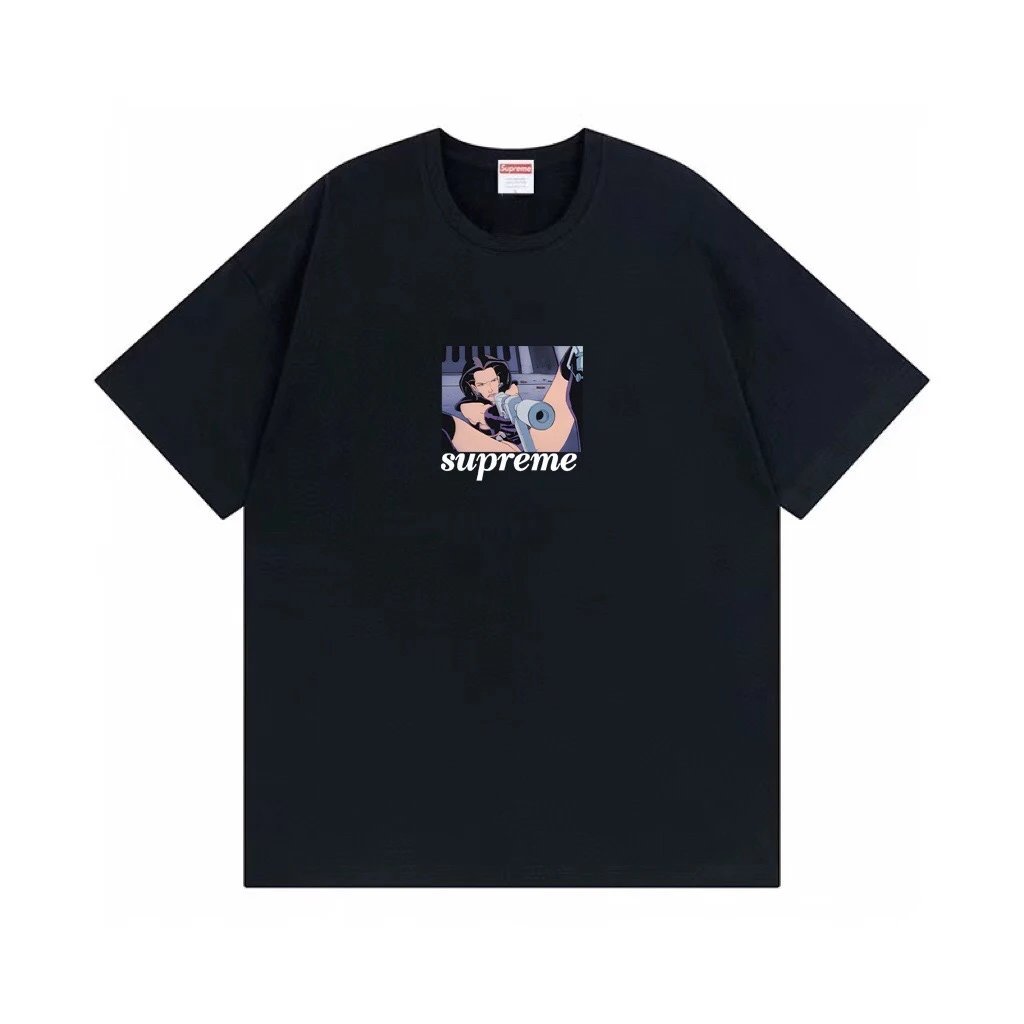 Supreme Anime Girl Graphic Tee Black