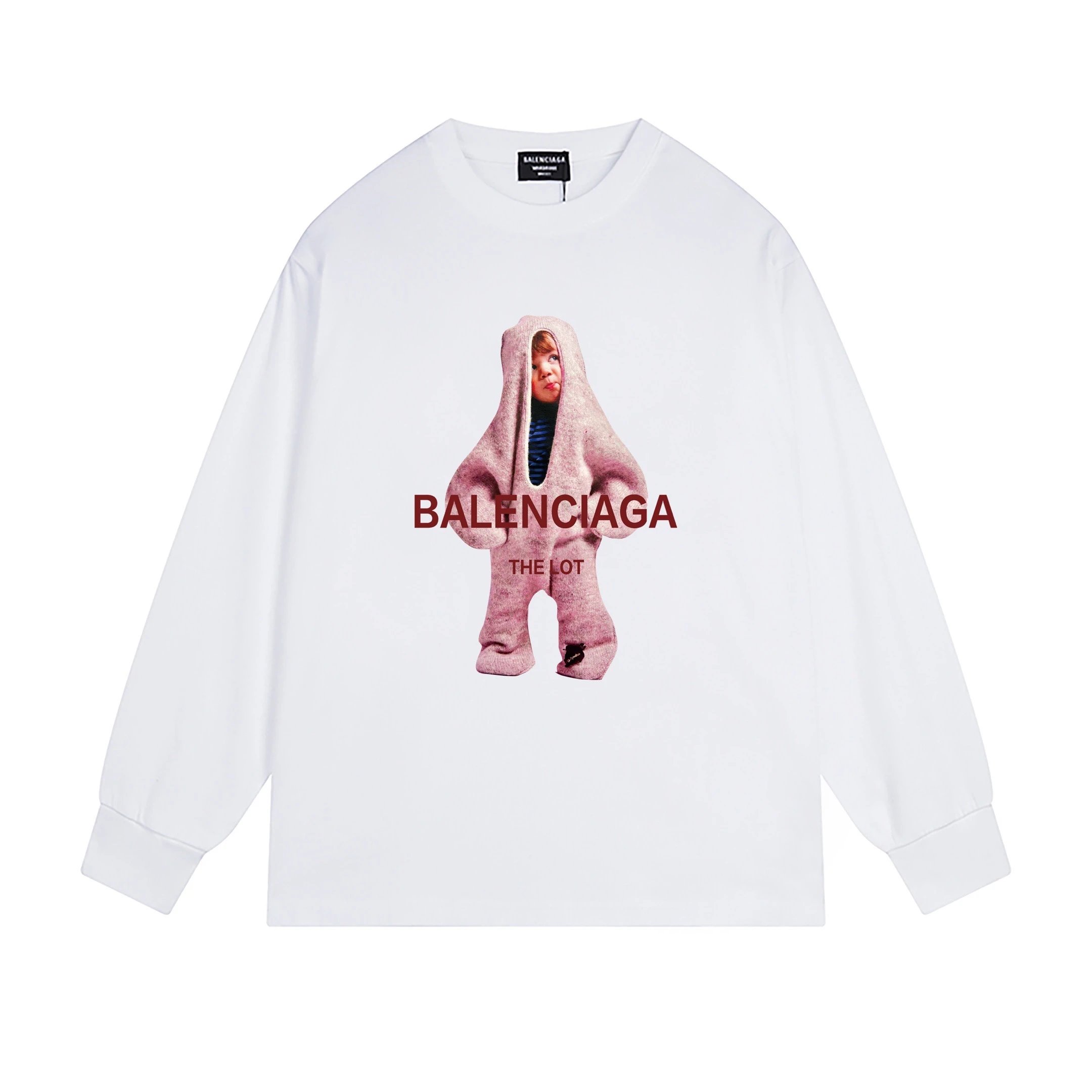 Balenciaga Long Sleeve Tee White