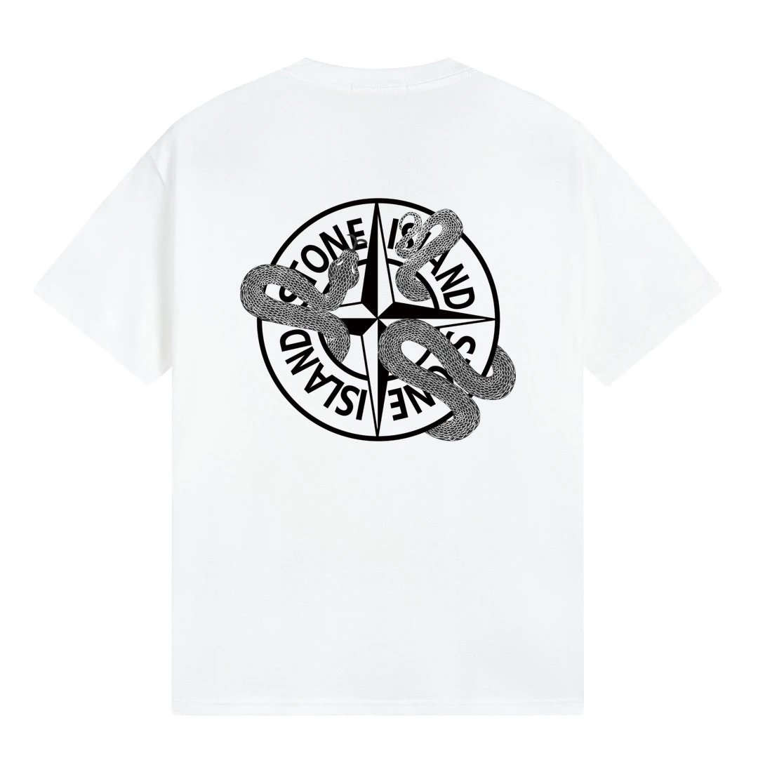 Stone Island Snake Compass Back Print Tee White