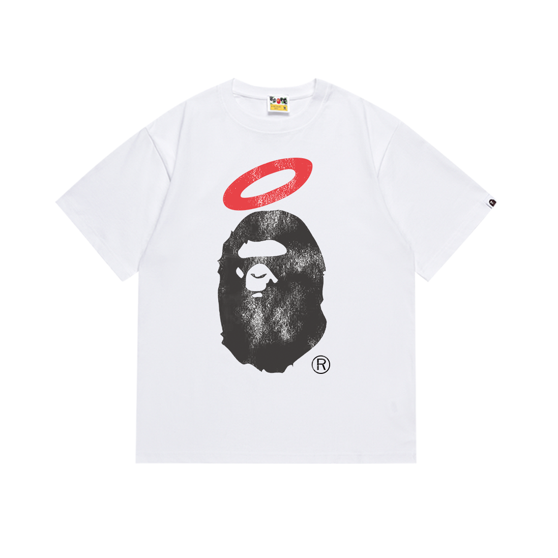 BAPE Halo Ape Head Graphic Tee White