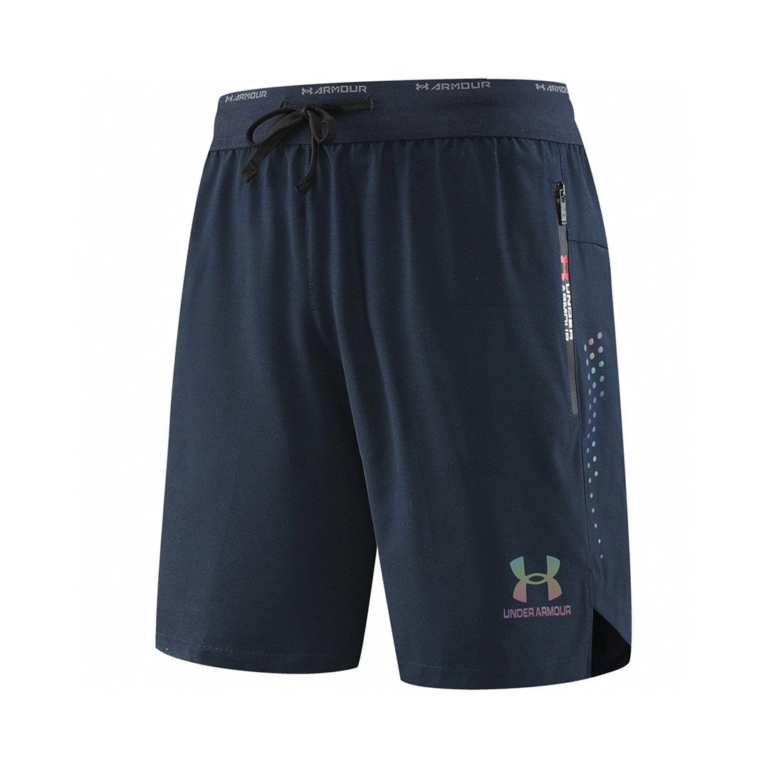 Under Armour Stretch Woven Training Shorts Navy Iridescent Dot Panel