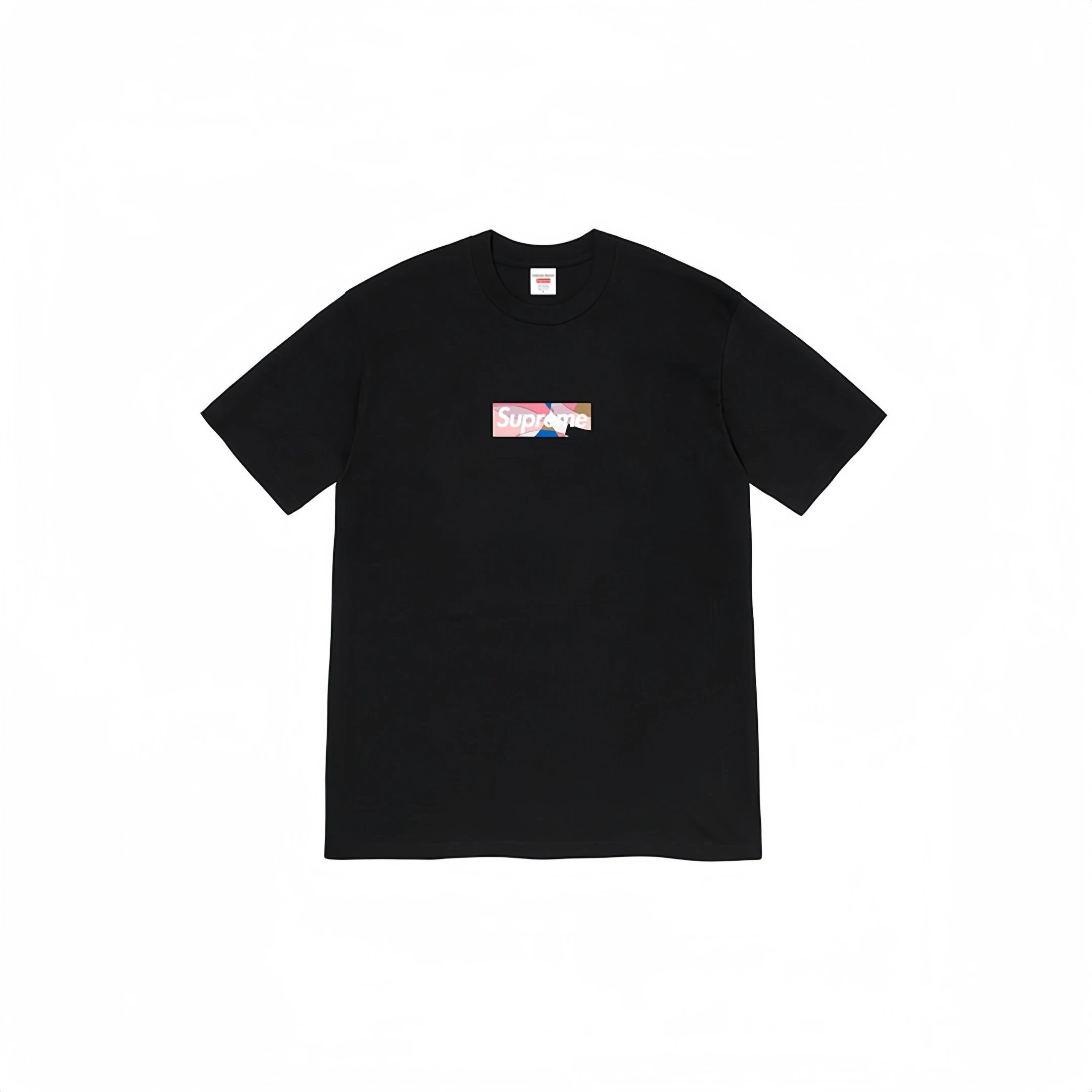 Supreme Box Logo Tee Black Pink Camo