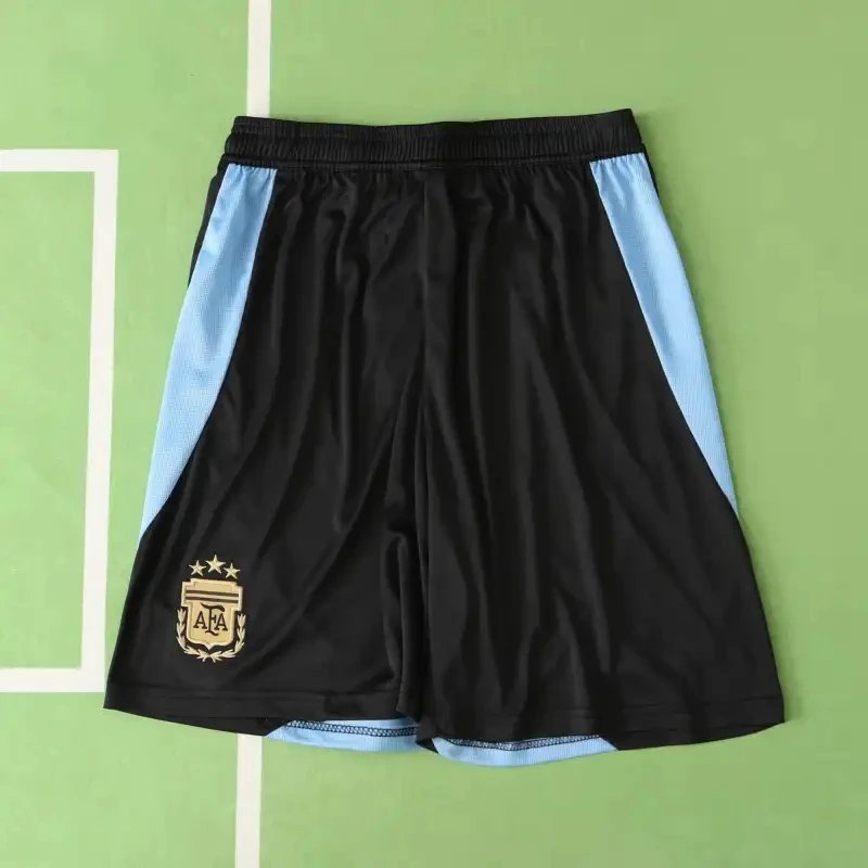 Argentina Black and Light Blue Soccer Shorts