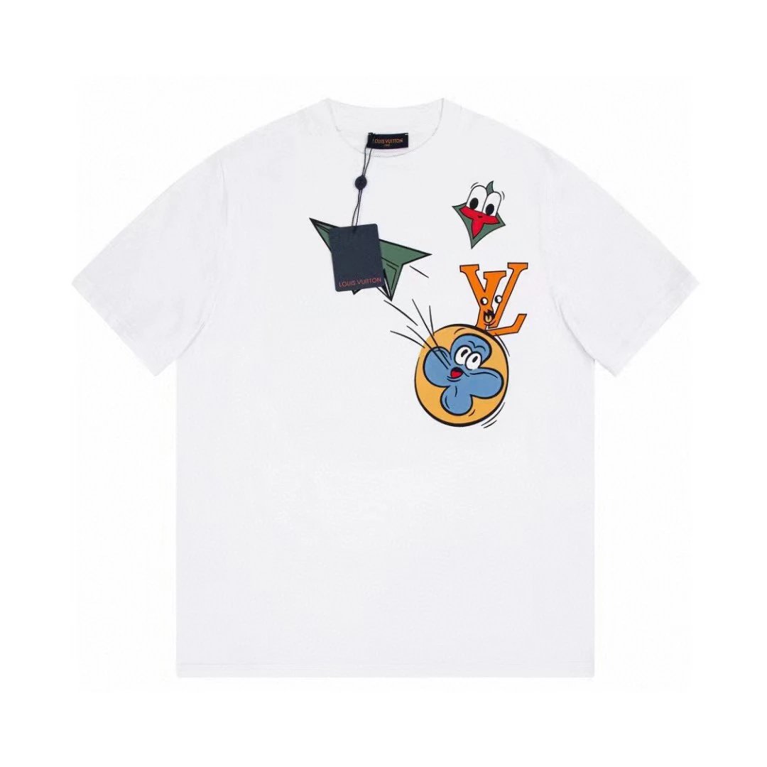 Louis Vuitton Cartoon LV Mascot T-Shirt White