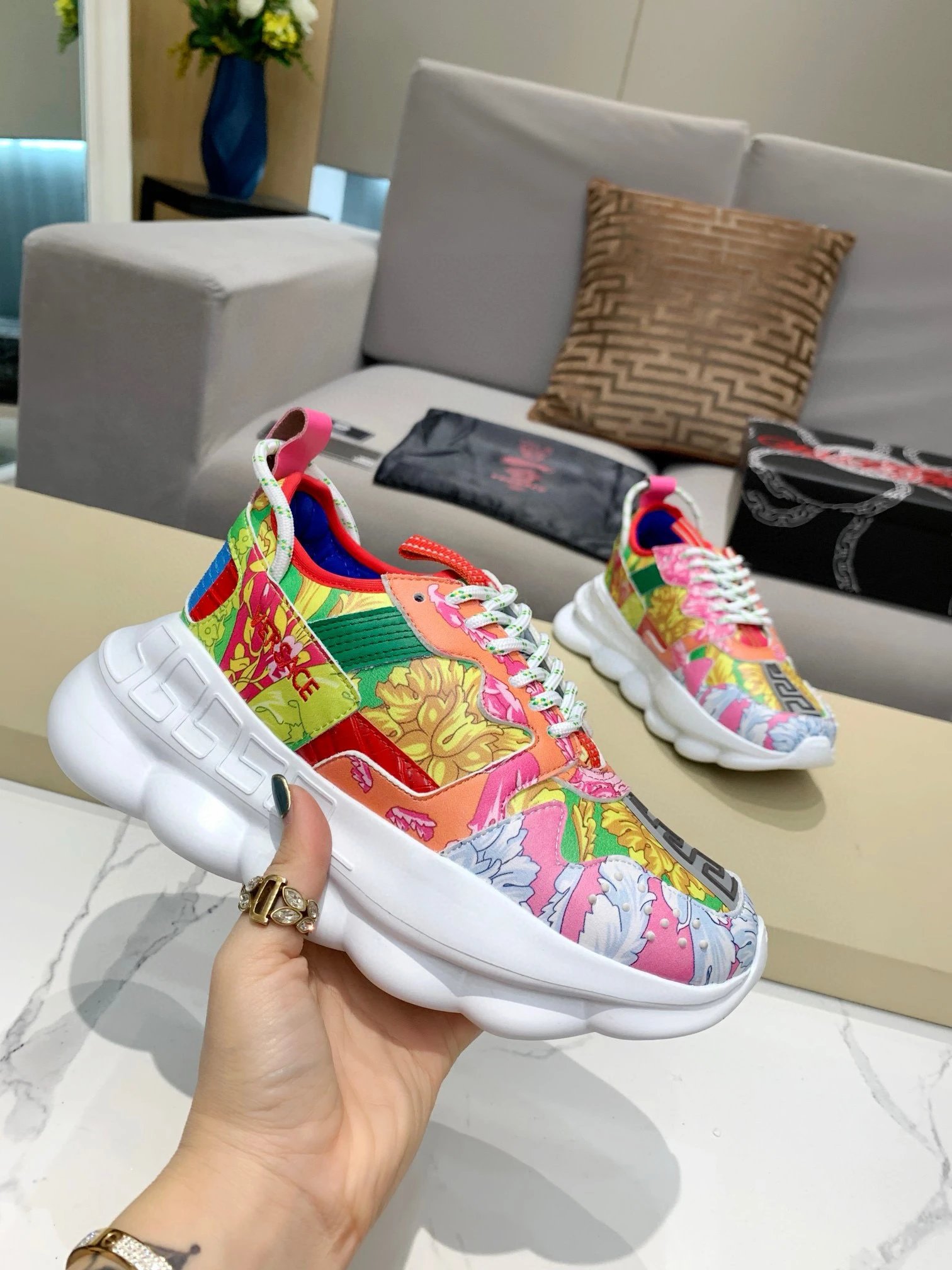 Louis Vuitton Time Out Sneaker Cherry Monogram White