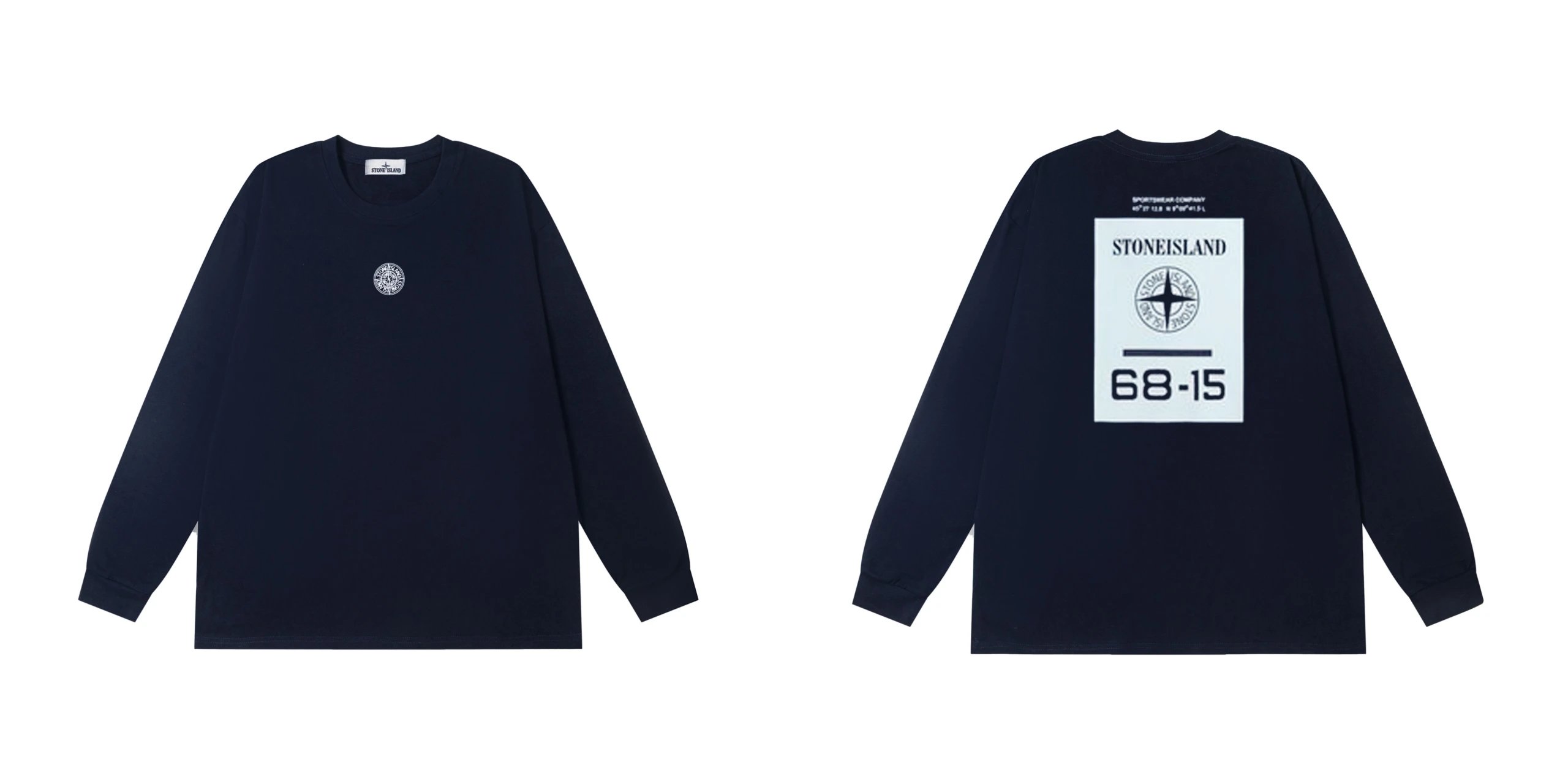 Stone Island 68-15 Sportswear Long Sleeve Tee Navy