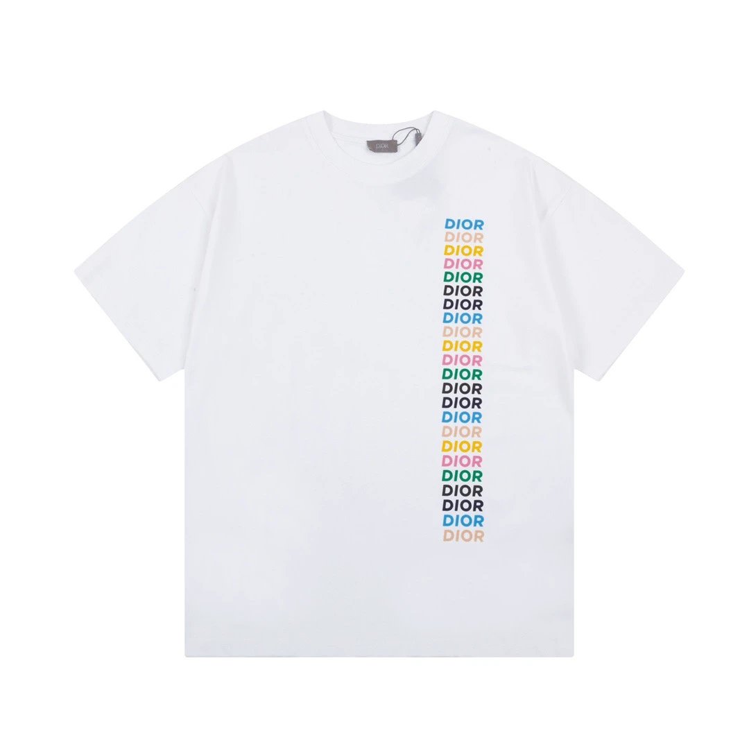 Dior Multicolor Repeat Logo Tee White