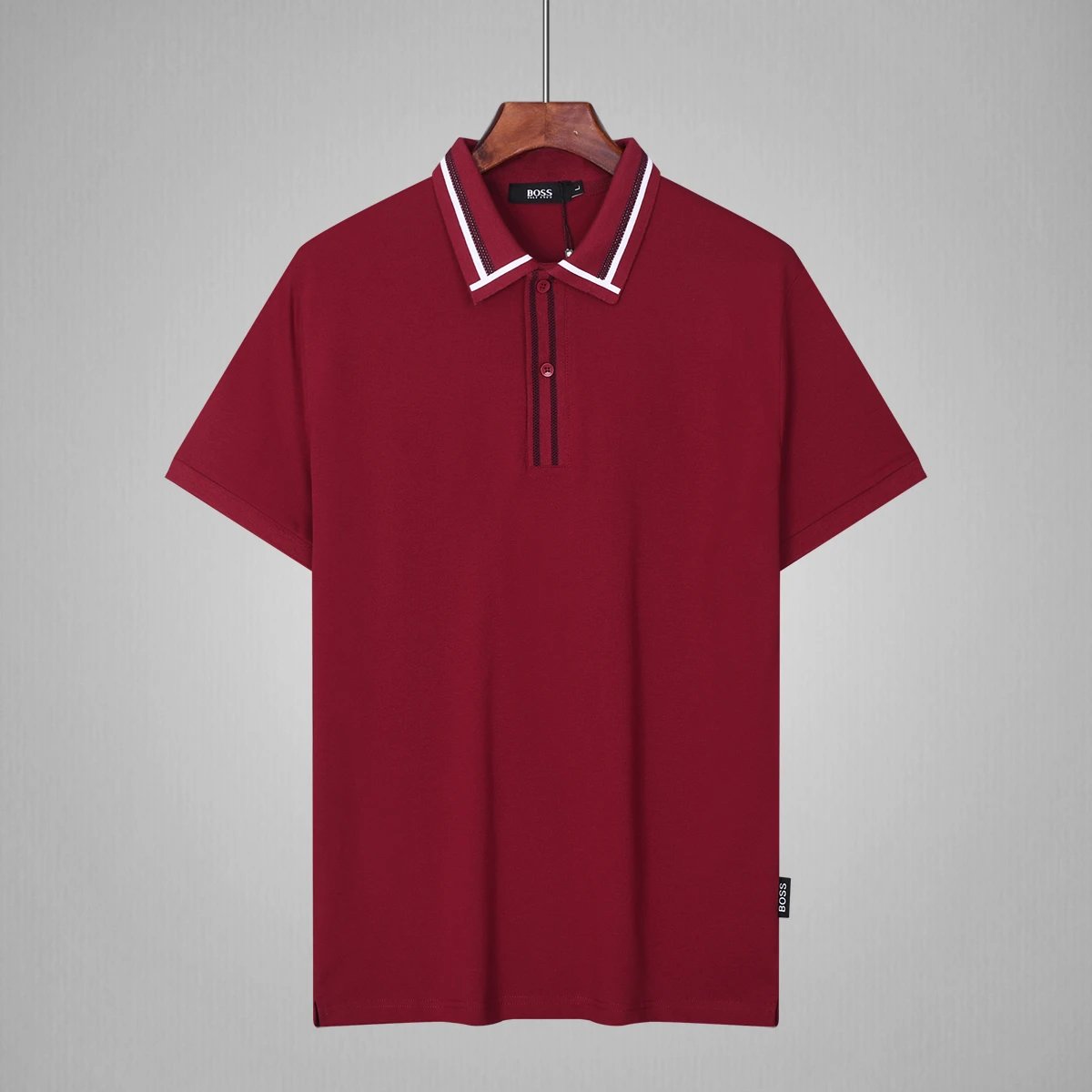 Hugo Boss Tipped Polo Burgundy