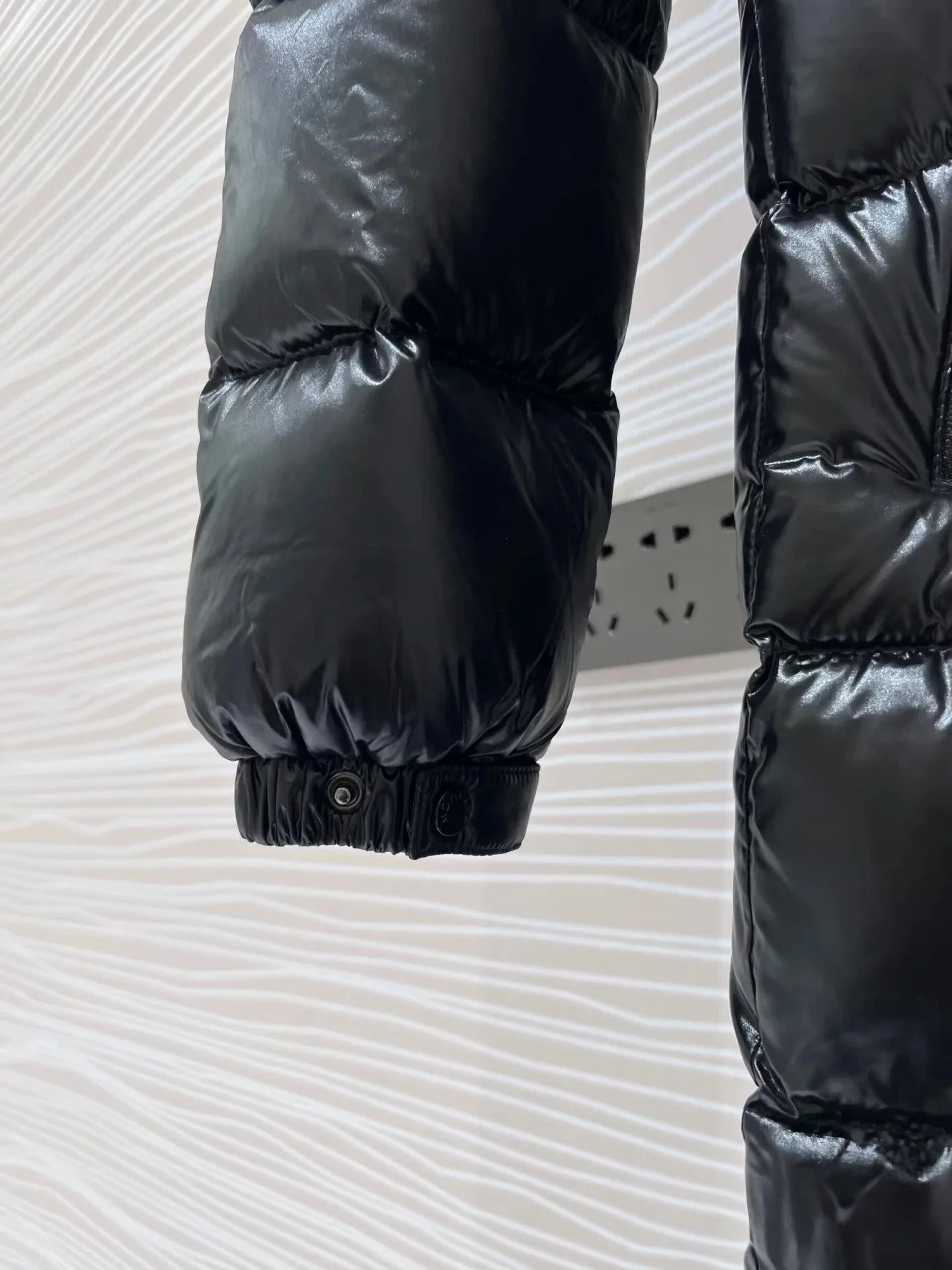 Moncler Maya Long Down Jacket Black with Fur Trim - 12