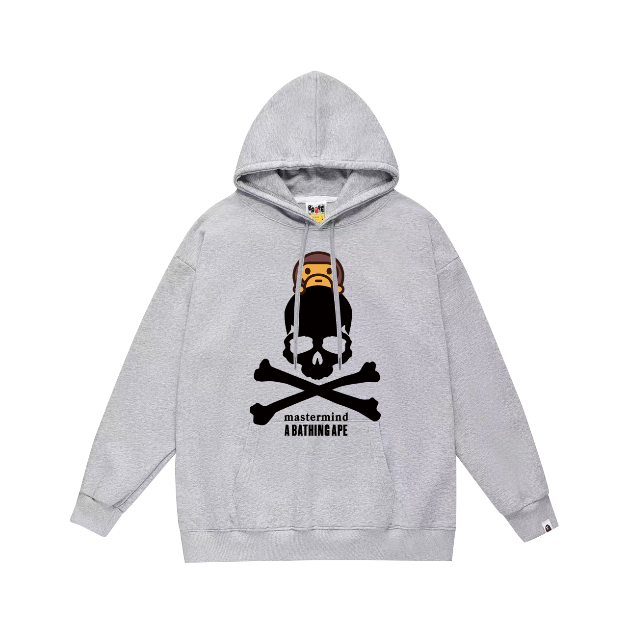 BAPE x Mastermind Milo Skull Hoodie Grey