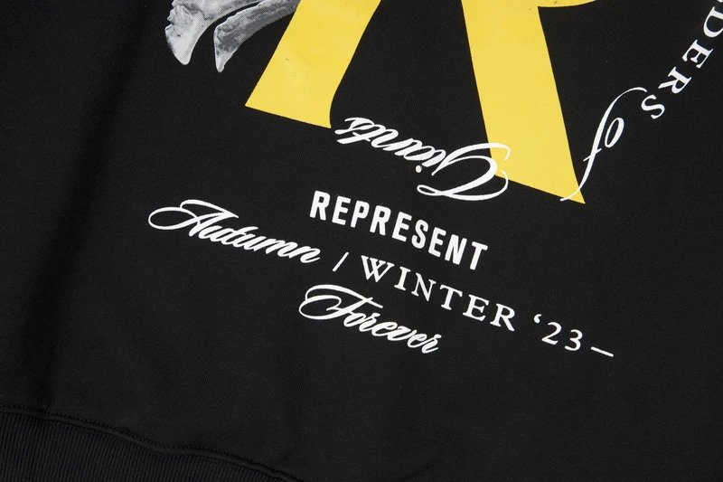 Represent Vintage Pin-Up Graphic Hoodie Black - 29