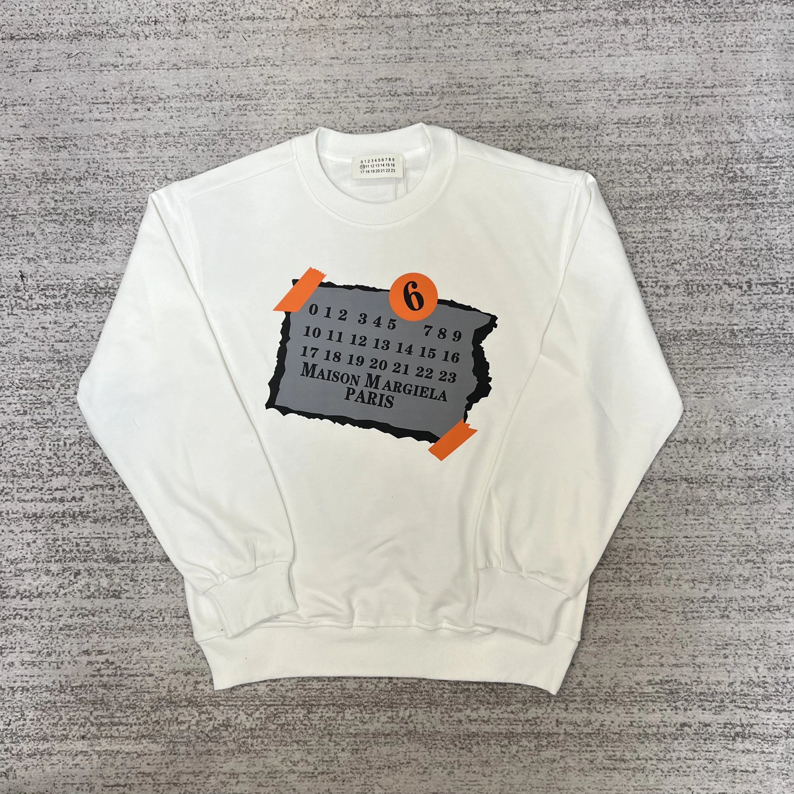 Supreme x Maison Margiela Number Grid Crewneck Black Hoodie - 34