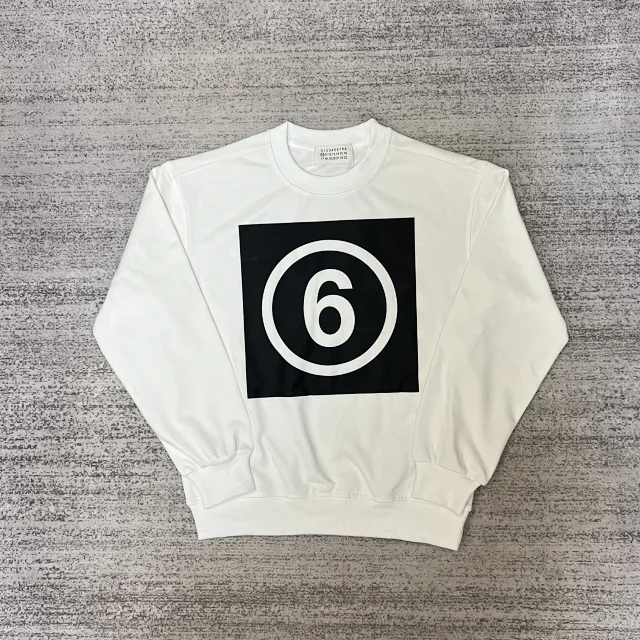 Maison Margiela Hoodies & Sweatshirts Crewneck sweatshirt with numeric graphic print product detail image 4