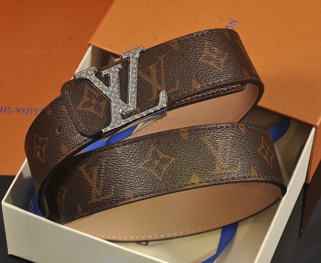 Chanel Logo Lettering Skinny Belt Brown