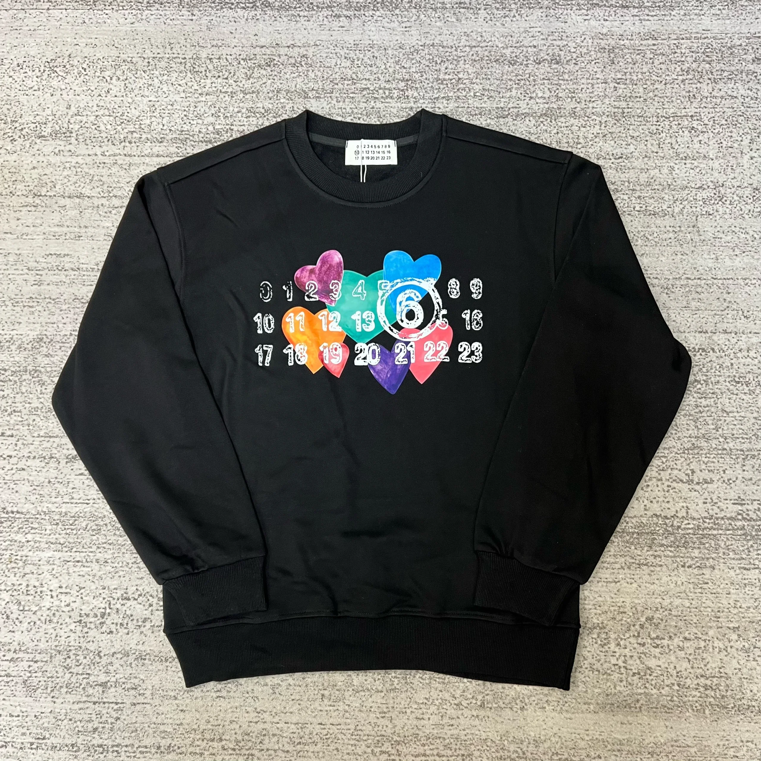 Maison Margiela Replica Heart Number Print Sweater