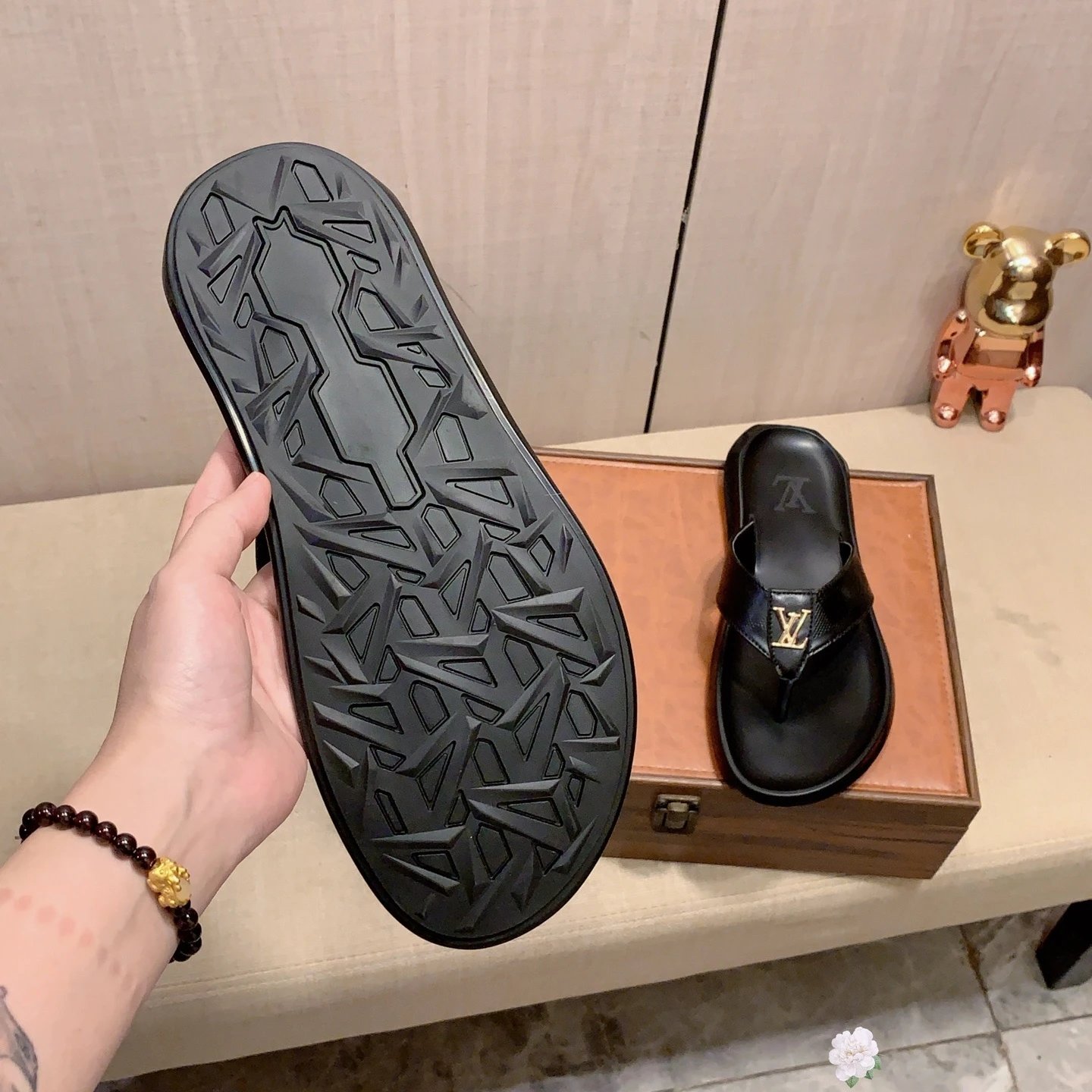 Louis Vuitton Damier Graphite Slide Sandals Black Slippers - 10