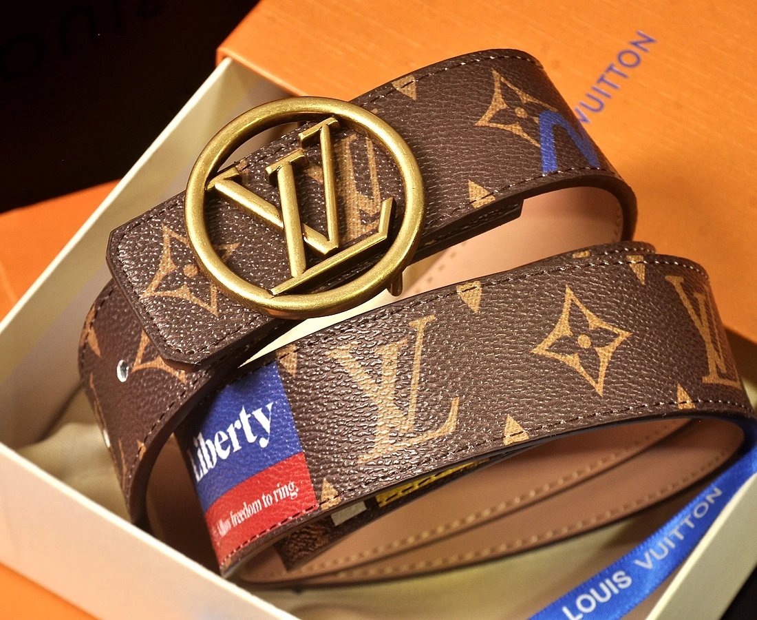 Louis Vuitton LV Initiales Damier Azur Belt Silver Buckle