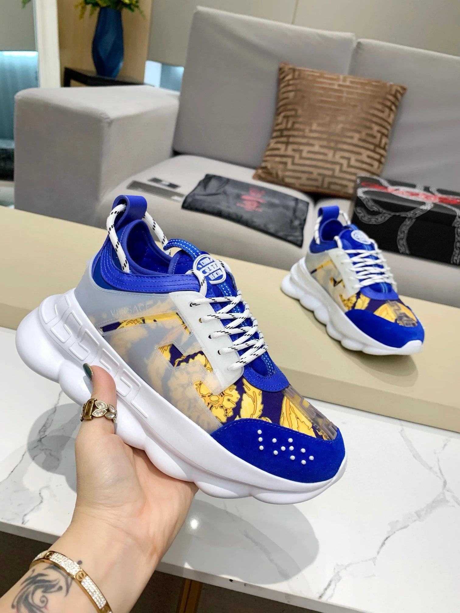 Louis Vuitton Time Out Sneaker Cherry Monogram Navy