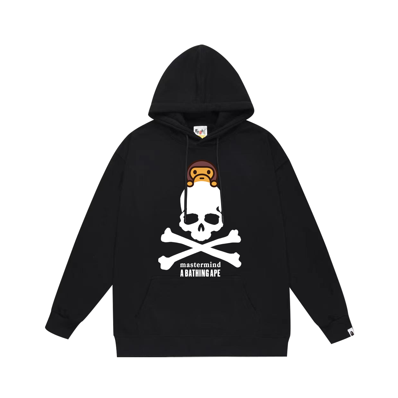 BAPE x Mastermind Milo Skull Hoodie Black