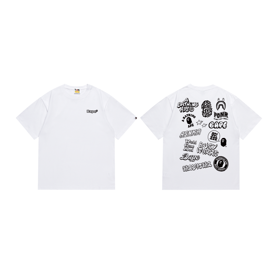 BAPE Doodle All Over Print Tee White