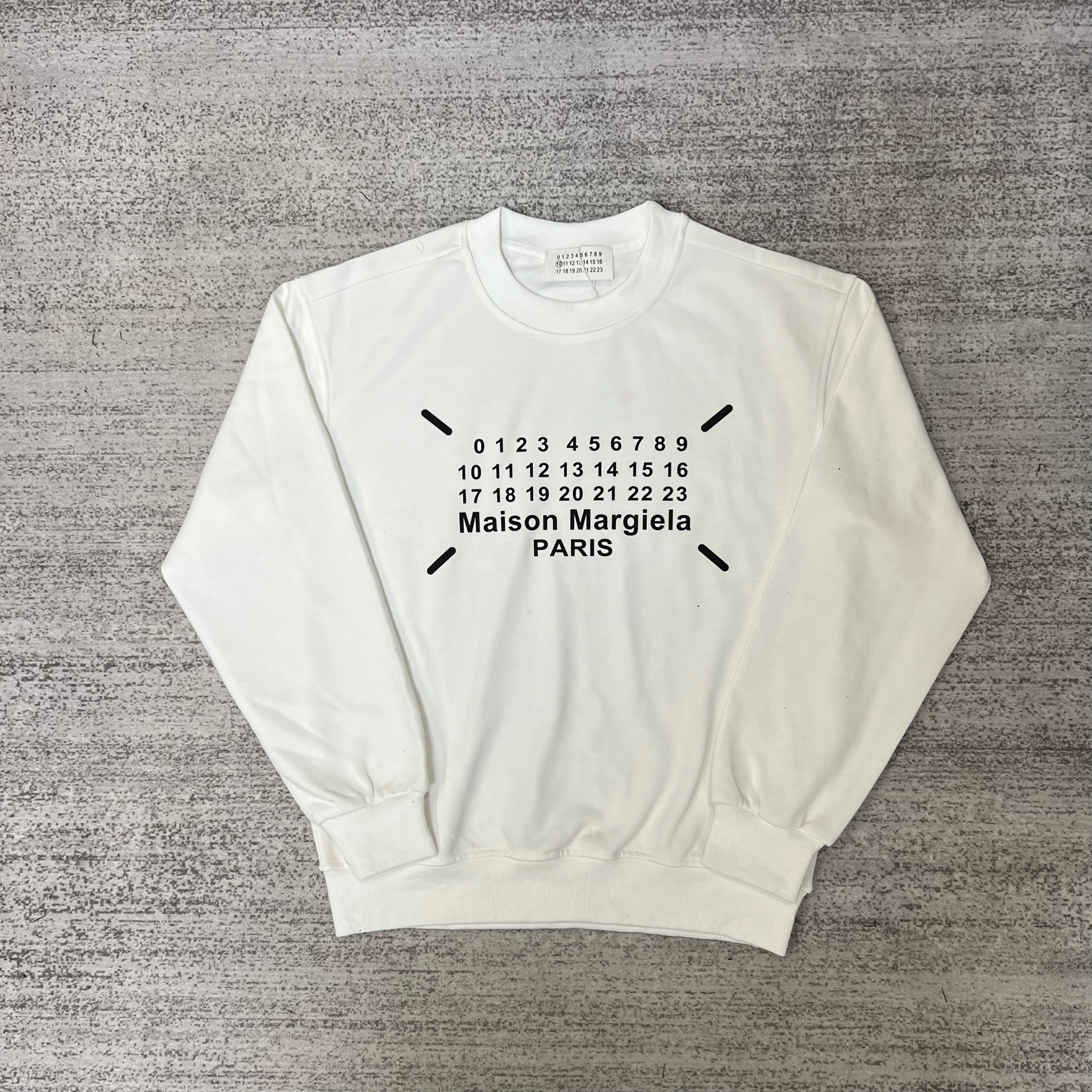 Supreme x Maison Margiela Number Grid Crewneck Black Hoodie - 15