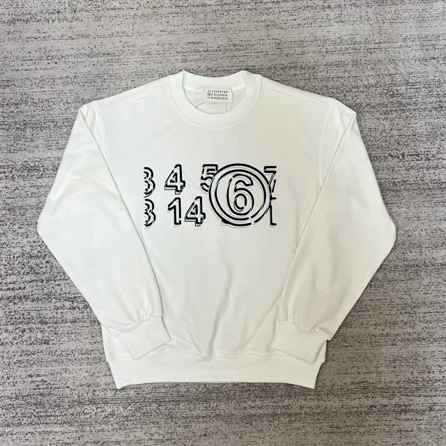 Maison Margiela Hoodies & Sweatshirts Crewneck sweatshirt with numeric graphic print product detail image 7