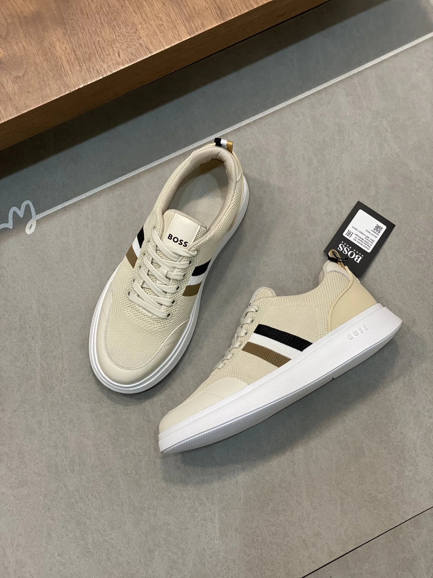 Hugo Boss Logo Print Sneakers Gray - 9