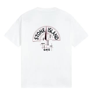 Stone Island 6415 Arch Graphic Tee White