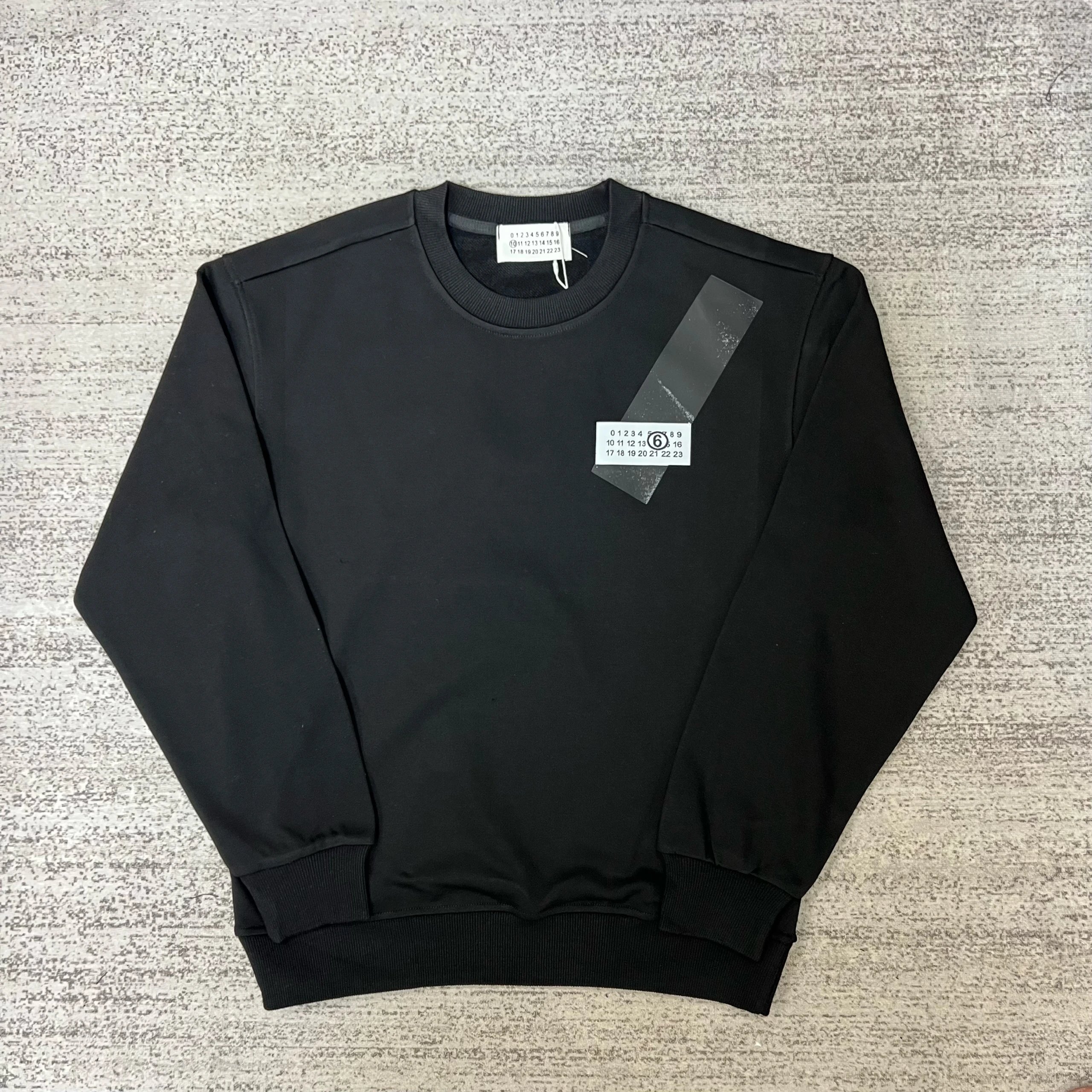 Supreme x Maison Margiela Number Grid Crewneck Black Hoodie - 35