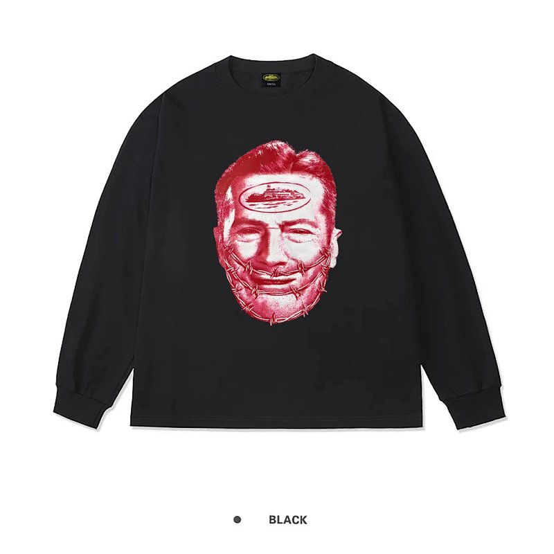 Long Sleeve Graphic Tee Black T-Shirts