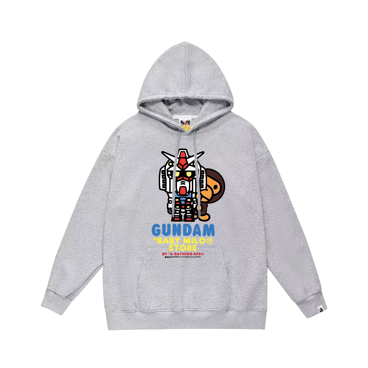 BAPE x Gundam Baby Milo Store Hoodie Grey