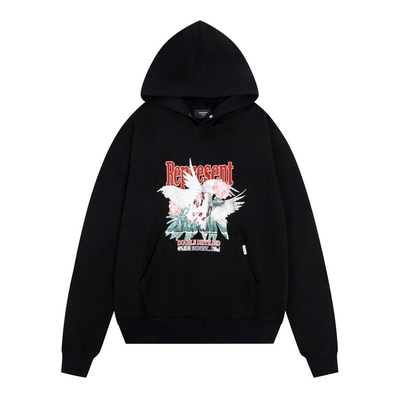 Represent Vintage Pin-Up Graphic Hoodie Black - 21