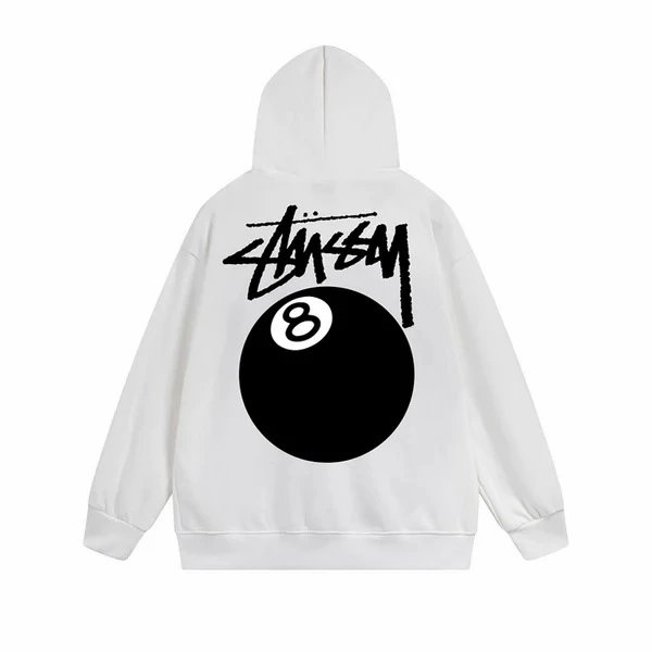 Stussy 8 Ball Hoodie White
