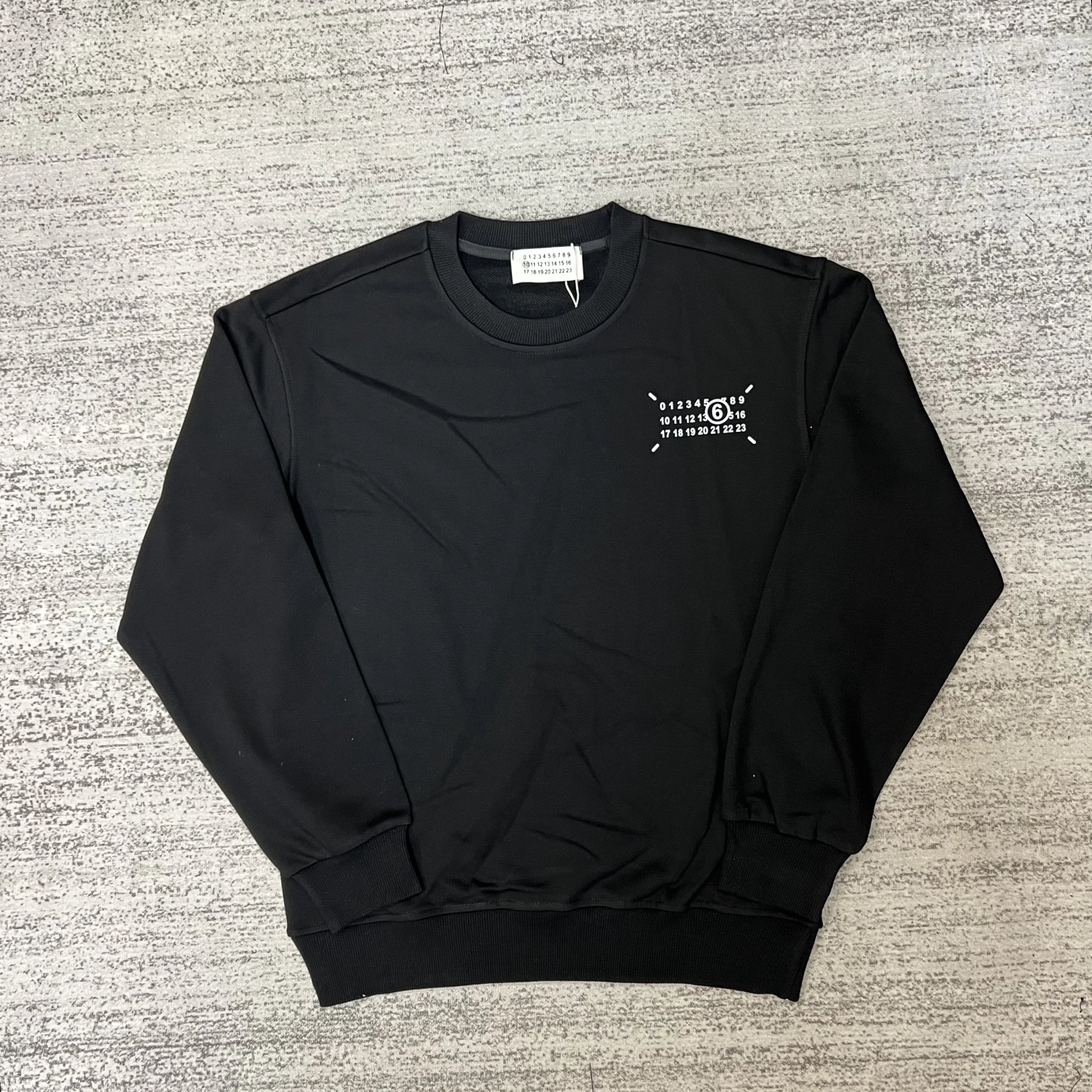 Supreme x Maison Margiela Number Grid Crewneck Black Hoodie - 11