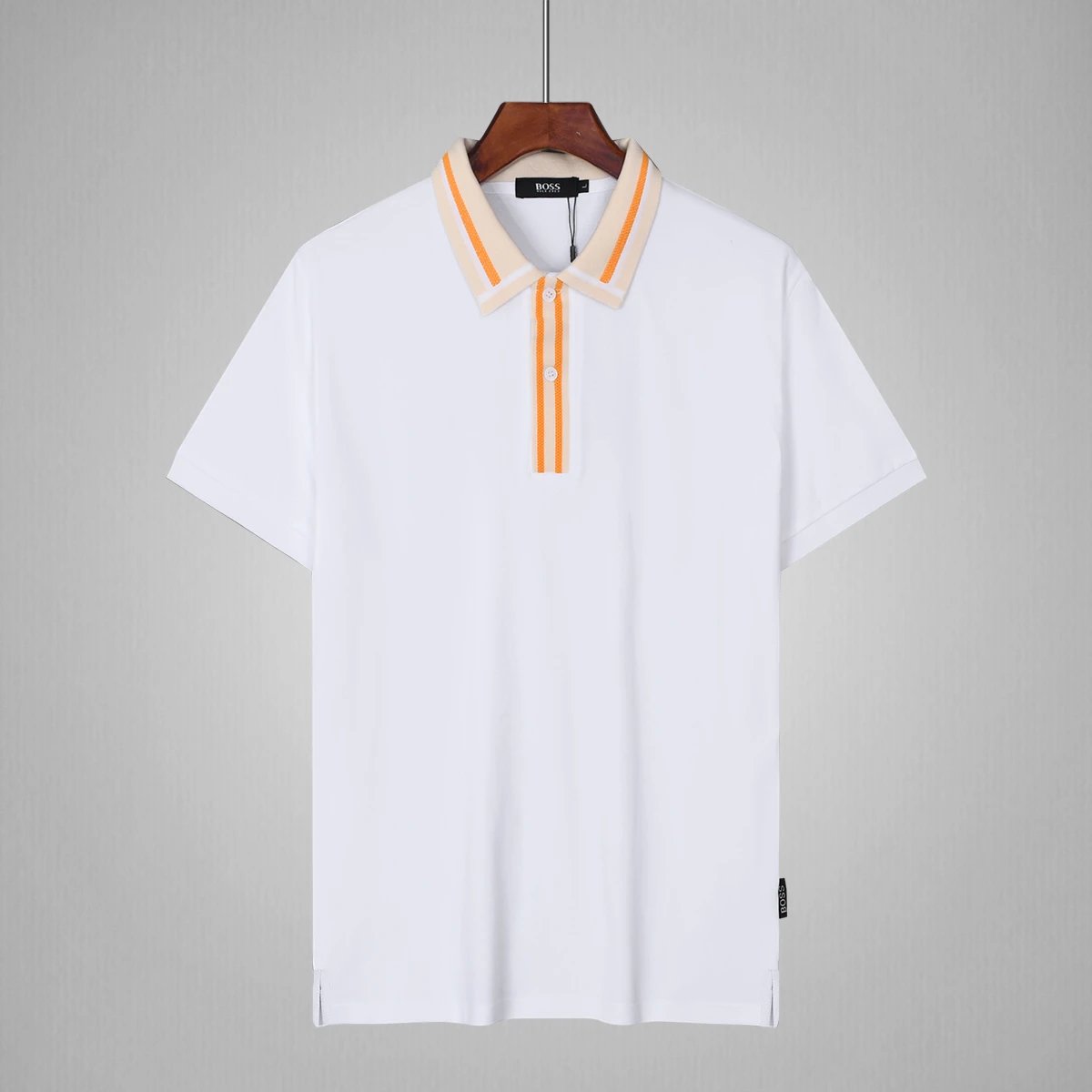 Hugo Boss Polo White Orange Collar