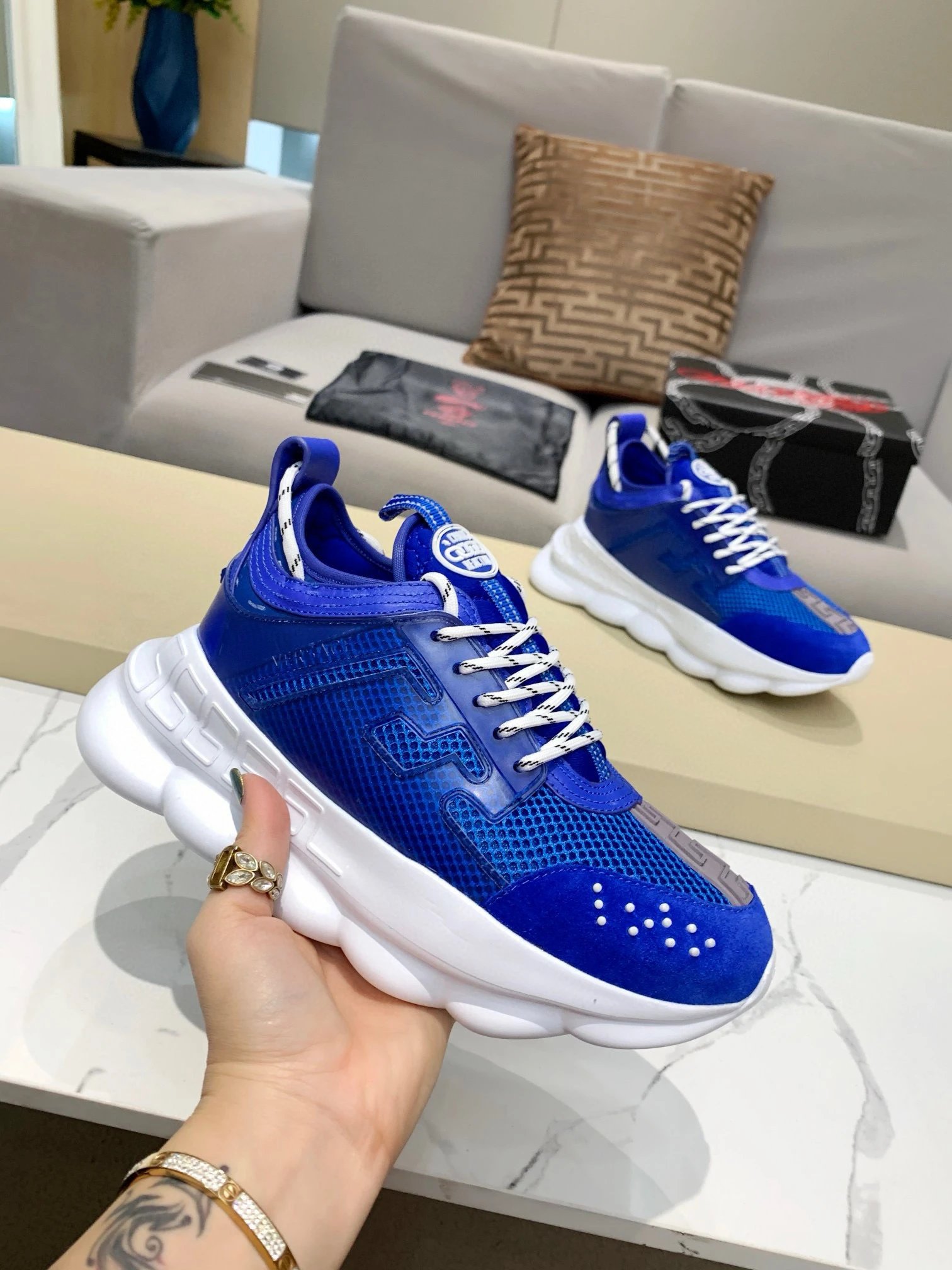 Louis Vuitton Skate Sneaker Monogram Denim Blue White