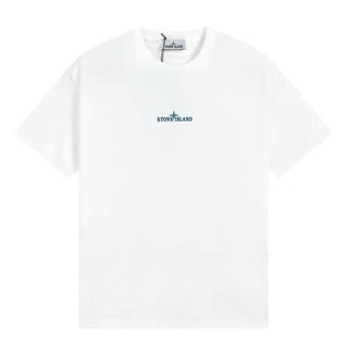 Stone Island Compass Logo White T-Shirt - 6